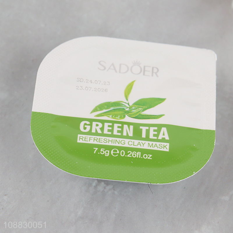 Best quality face care green tea refreshing clay mask