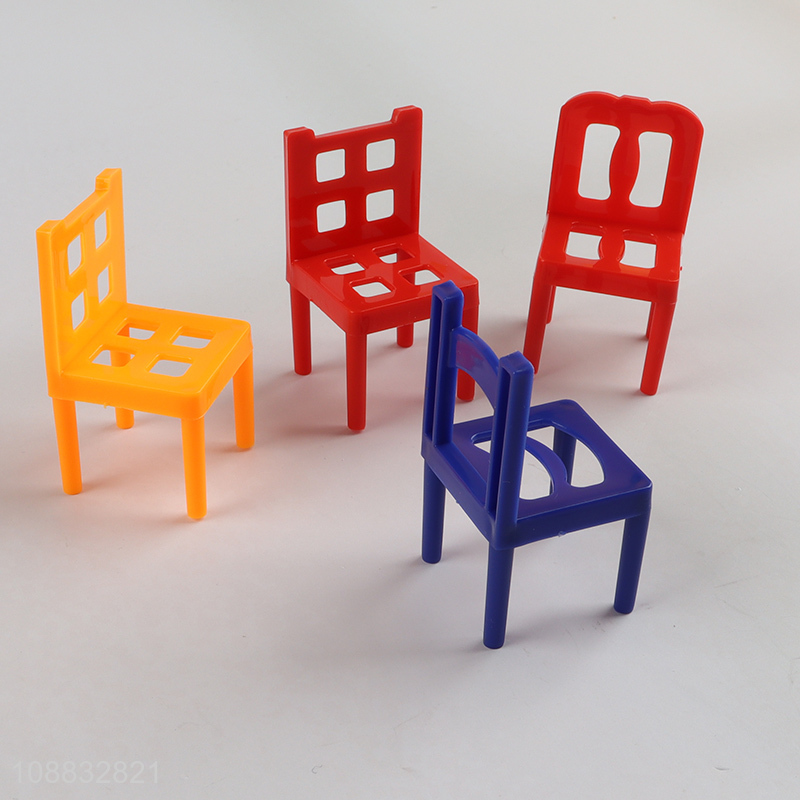 New arrival educational balancing chairs game stacking chairs for kids