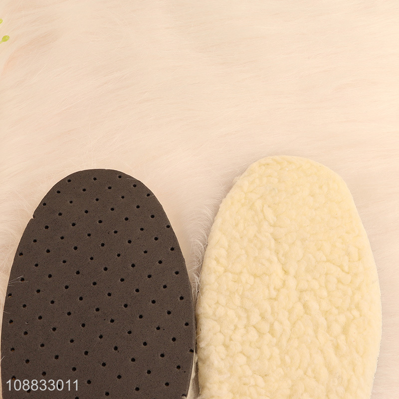 Wholesale winter imitated lamb wool insoles for shoes & boots