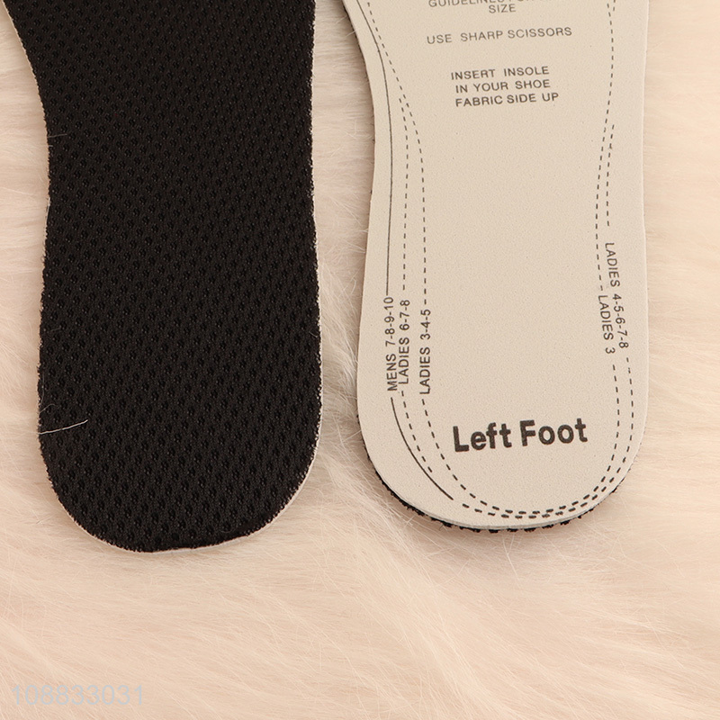 Wholesale mesh cloth shoe insoles sneaker inserts for men women