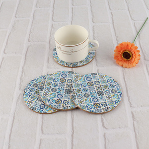 Top sale round tabletop decoration cup mat set