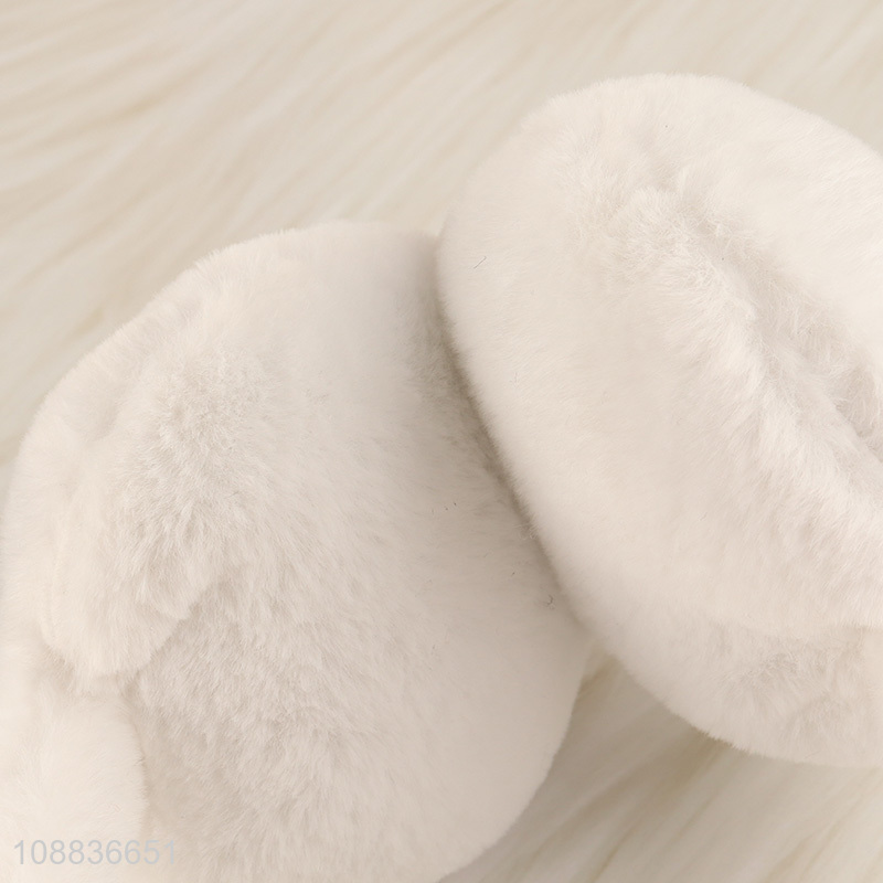 Top products white plush warm outdoor earmuffs for girls