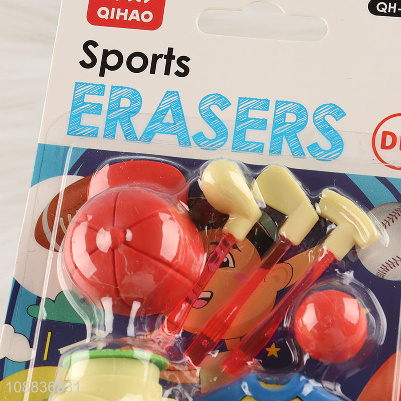 New style school students stationery sports series eraser set