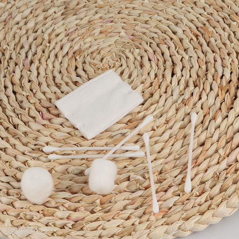 Wholesale multi-purpose cotton swabs cotton balls and cotton pads set