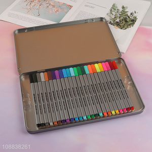 Online wholesale 24 colors fine liner pens fine tip markers art pens
