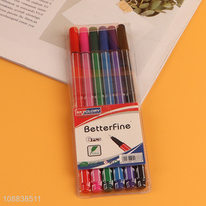 Factory Price 6 Colors Fine Tip Markers Art Pens for Kids