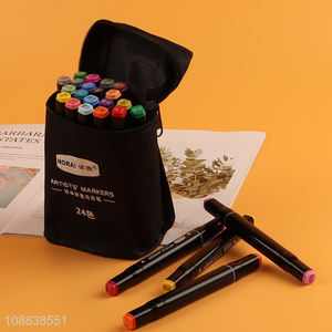Wholesale 24 Colors Double Tip Drawing Markers Coloring Markers