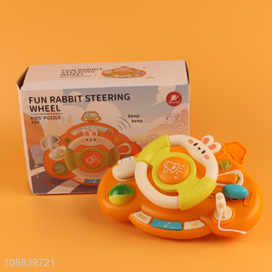 Wholesale fun rabbit steering wheel kids early education toy
