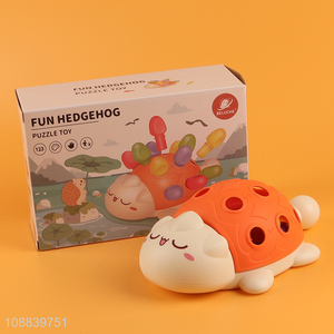 Online wholesale cute hedgehog <em>puzzle</em> toys kids montessori toys