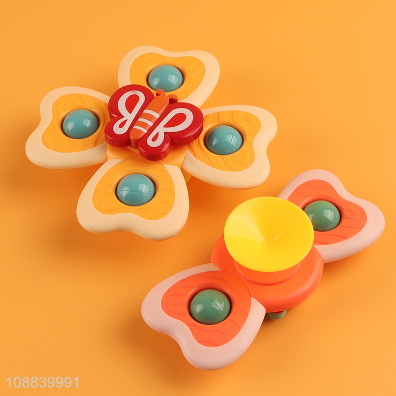 Wholesale 3pcs suction cup spinner toy sensory toy bath toy