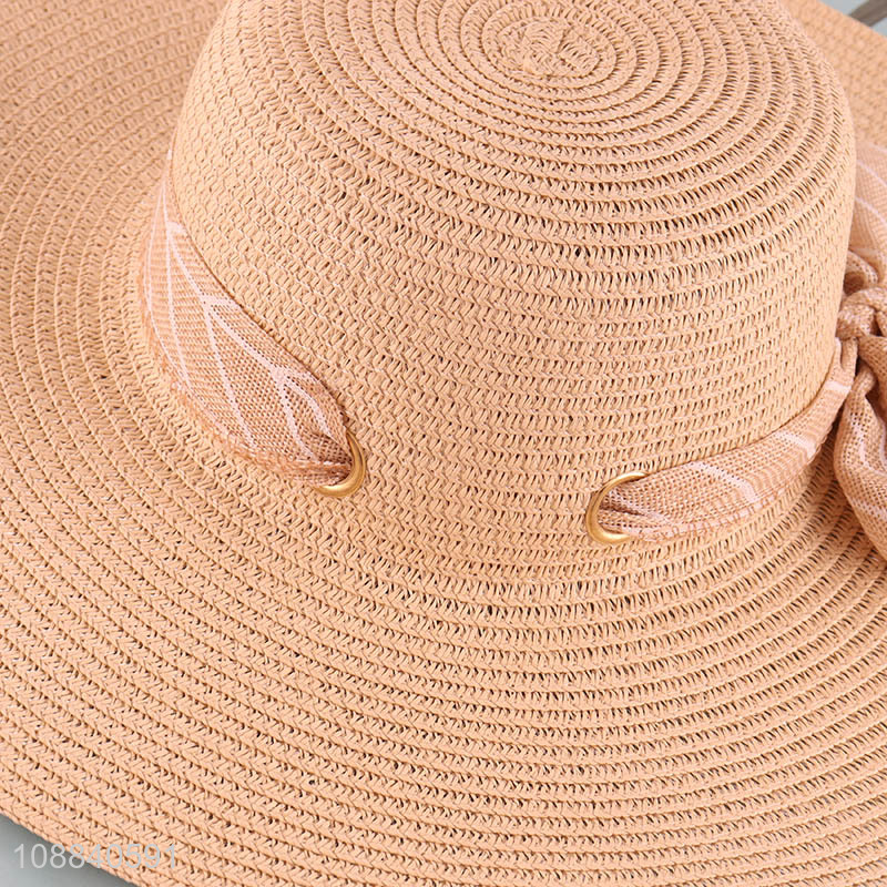 Hot selling floppy straw hat beach sun hat for women
