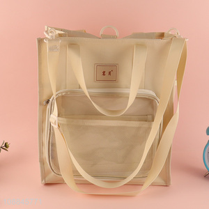 Custom logo durable zippered art bag book bag student bag