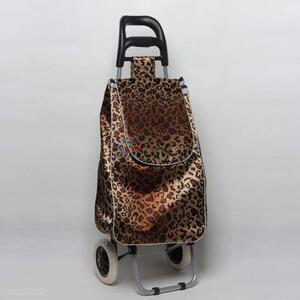 Supermarket <em>Trolley</em> With Leopard Pattern /<em>Shopping</em> Cart With EVA Wheel