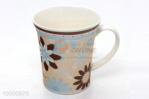 High quality big mouth <em>Ceramic</em> <em>Cup</em> with flower pattern