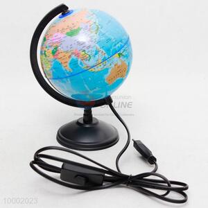High quality terrestrial globe with light