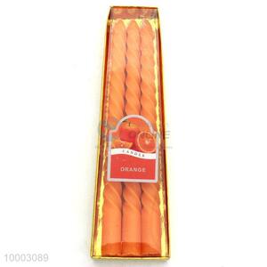 3pc Orange screw thread candles