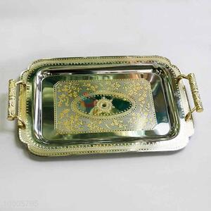 Extra Large Golden Iron Tray With Color Box