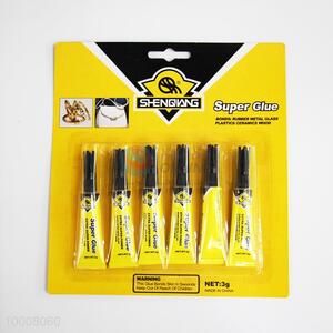 6PCS 1.5g Super Glue/Cyanoacrylate Adhesive With Yellow Package