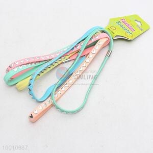 New Style Long Elastic Hair Bands with Metal Heart