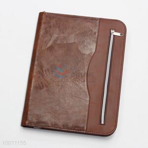 Brown luxury leather cover planner book/notebook with calculator