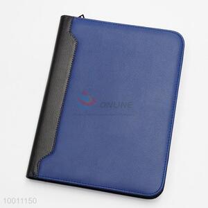 Black-blue planner PU leather book with calculator
