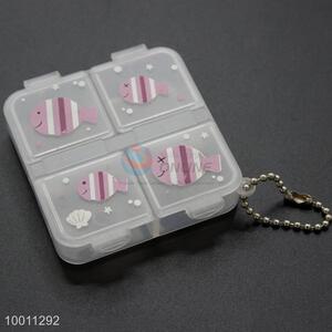 Cartoon design 4 grids portable <em>pill</em> <em>box</em>