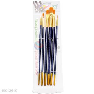Wholesale High Quality 6 Pieces Wood Handle Drawing Pen/Artist Brush