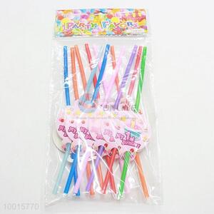 Factory Wholesale Happy <em>Party</em> Supplies 12pcs/bag Multicolor Drinking Straw