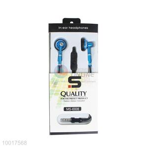 Blue High Quality Massive Sound Earphone with Mic
