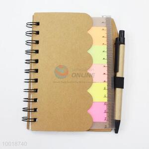 Wholesale Factory Outlet Wood Green Notebook Environmental protection With A Pen,Ruler,Stick Note Pad