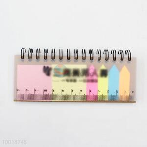 Wholesale Cheap Price Rectangle Concise Notebook with Ruler,Colourful Stick Note