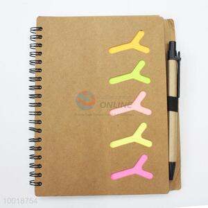Wholesale Factory Outlet Y Character Notebook with Colourful Stick Note Pad and Pen