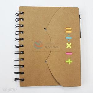 New Design Mathematical Symbols Notebook with Colourful Stick Note Pad Inside