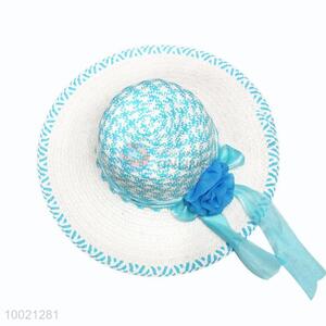 Wholesale Blue Large Brim Summer Beach Sun Hat