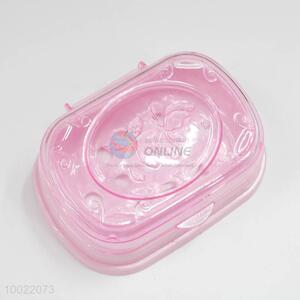 Pink household plastic <em>soap</em> box