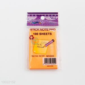 3*2 Inch Orange Paper Stick Note Pad