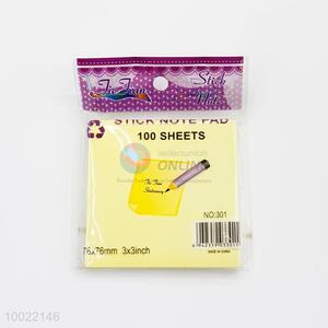 Yellow Sticky Note Pad For School Supplies