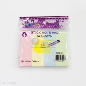 Wholesale Four-colored Stick Note Pads For School Supplies
