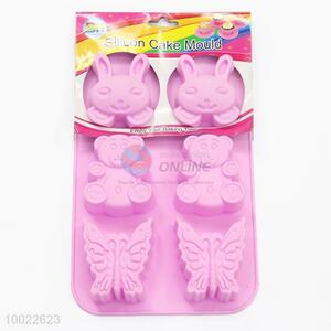 Pink Cute Animals Silicone Cookies/Cake Mould