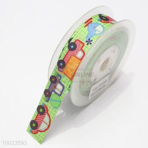 New Arrival Hot Sale High Quality 2.5CM Colorful Cars Pattern Print <em>Ribbon</em>