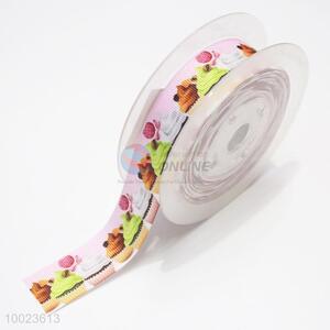 Hot Sale High Quality 2.2CM Colorful Cup Cakes Pattern Print Ribbon