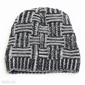 Check Pattern Beanie Cap/Knitted Hat for Winter
