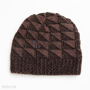 Soft Brown Beanie Cap/Knitted Hat for Winter