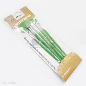 Fan Shaped Head Paintbrushes Set of 5pcs