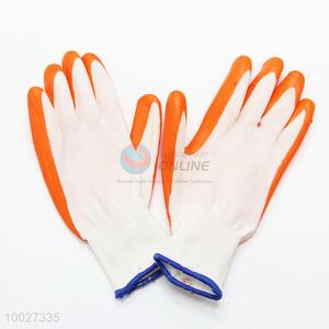 High Quality Orange Knitted Protection Gloves