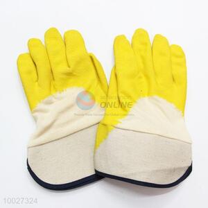 Wholesale Yellow Latex Coated Gloves/Protection Gloves