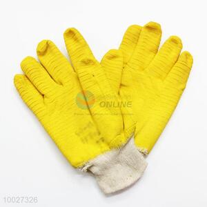 Competitive Price Yellow Latex Coated Protection Gloves