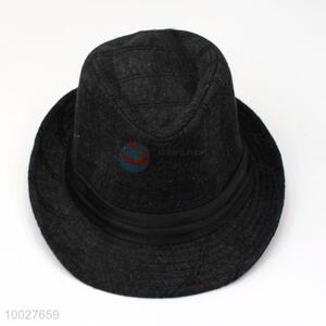 Top quality acrylic fibers man black winter church hat