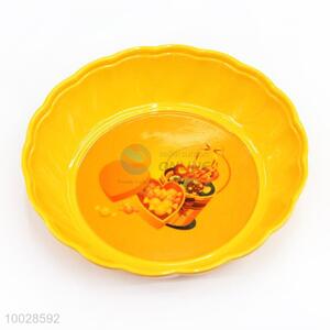 Wholesale Yellow Round Melamine Fruit Plate