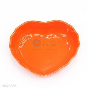 High Quality Heart Shaped Orange Melamine Fruit Plate